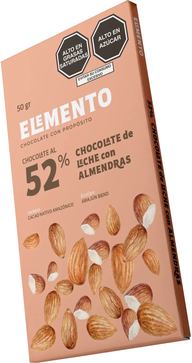 Línea Fusión 52% con leche y almendras